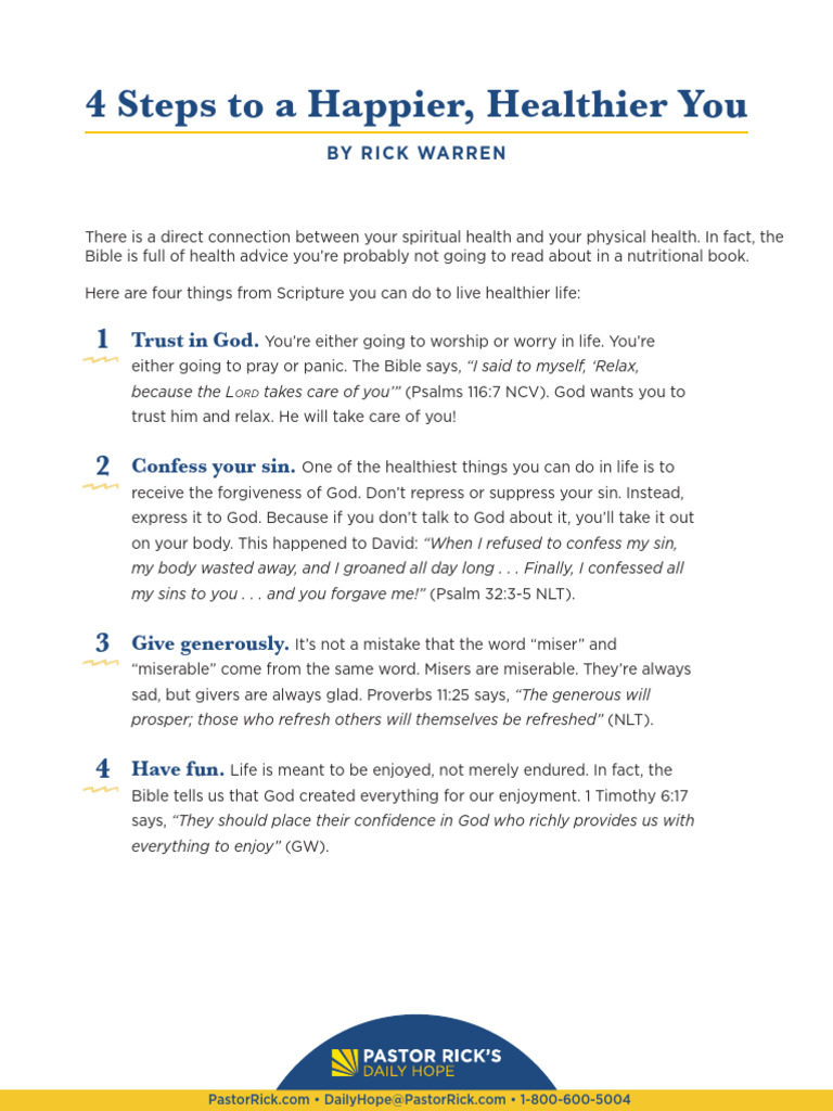 5 Steps To A Healthier And Happier Life