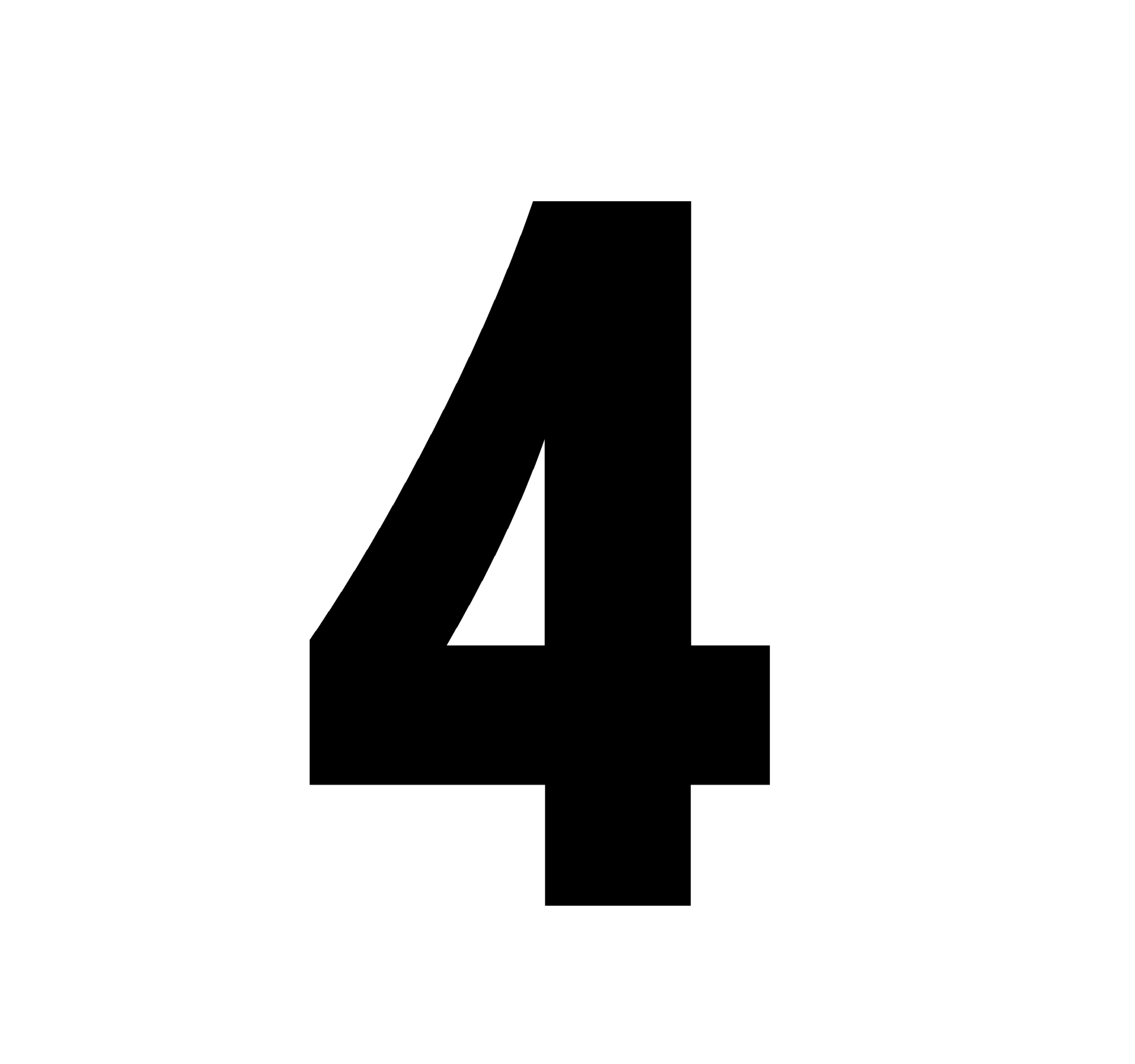 Chiffre 4 Motif Thermocollant Textes Alphabets Chiffres Flex Textile