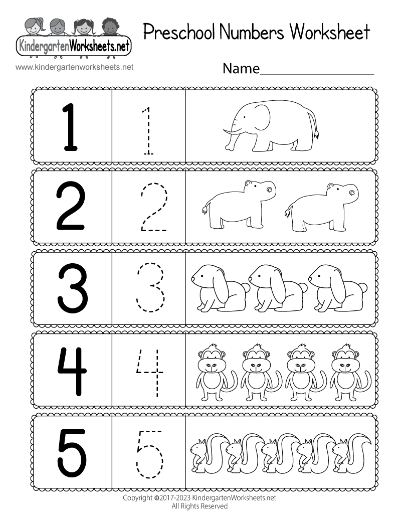 Free Printable Numbers For Preschoolers