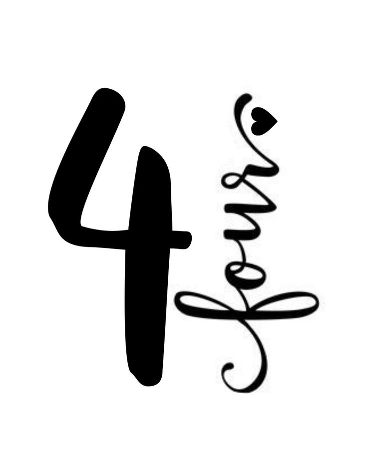 Number Four Clip Art