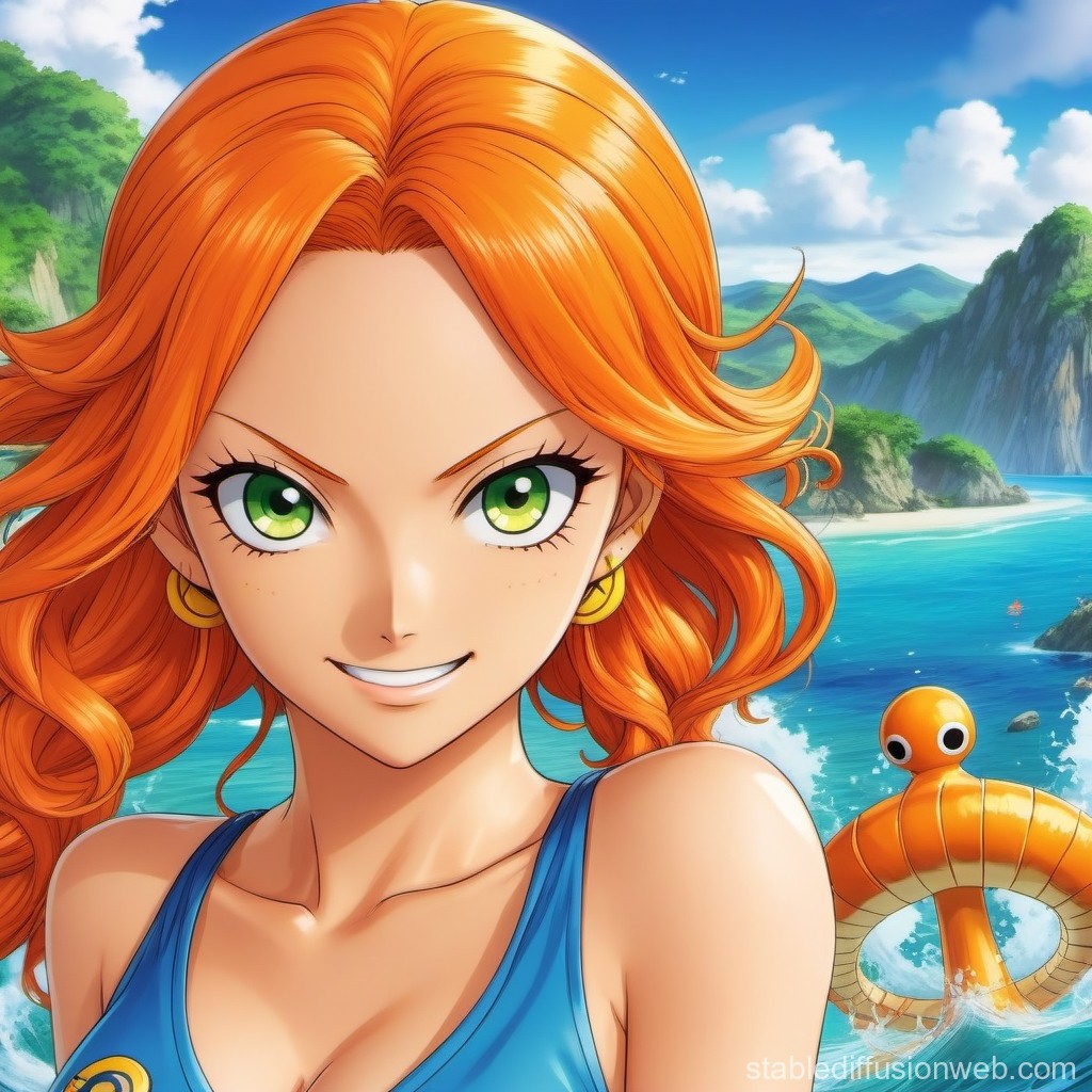 One Piece Anime Style Nami Portrait Stable Diffusion Online One Piece Anime Style Nami Portrait Stable Diffusion Online
