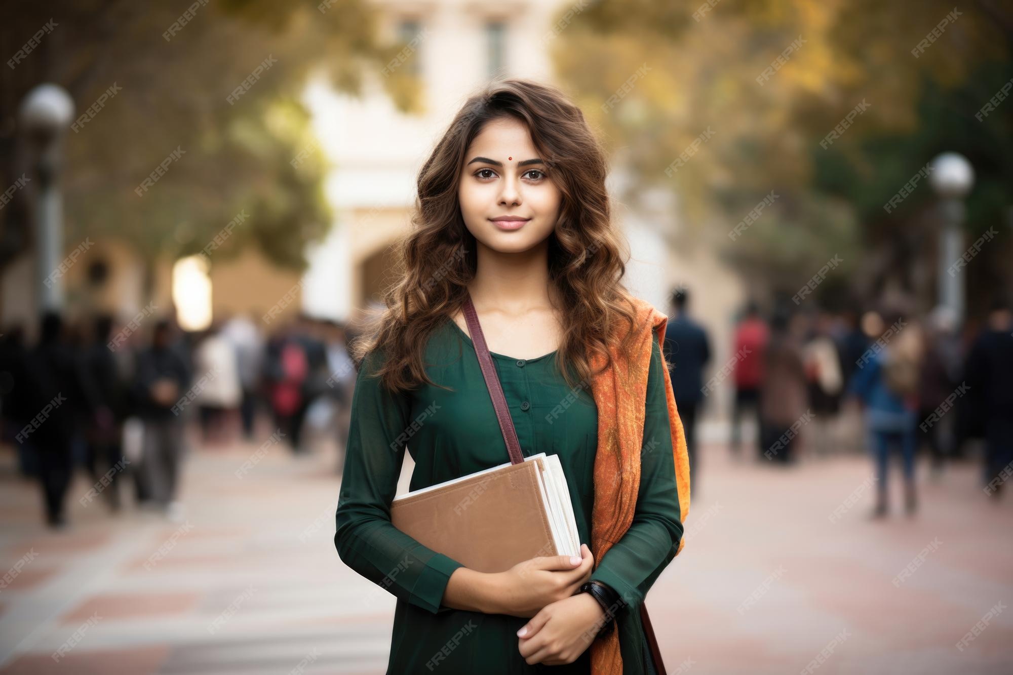 Premium Ai Image Pretty Indian College Girl At The University Premium Ai Image Pretty Indian College Girl At The University